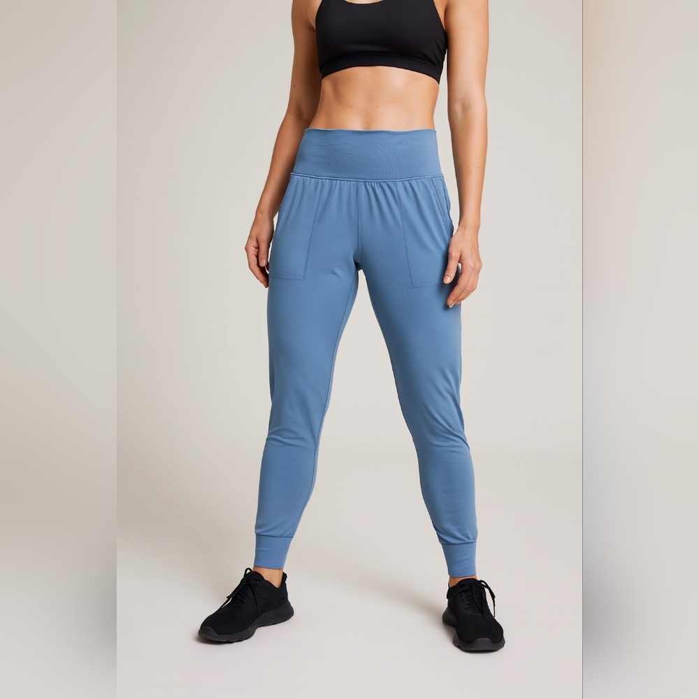 Athleta Salutation Jogger Pants Blue W Pockets LIKE NEW!